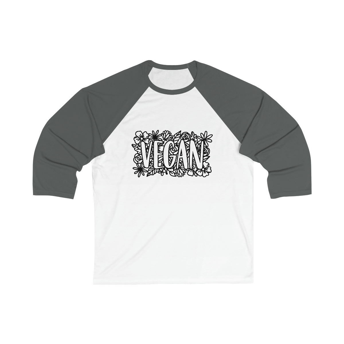Vegan Unisex 34 Sleeve Baseball Tee